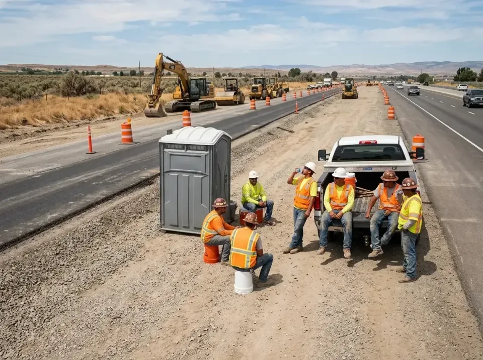 highway-road-construction-crew-007 — frequently asked questions, Porta Potty and Restroom Rentals in Millersburg, OR